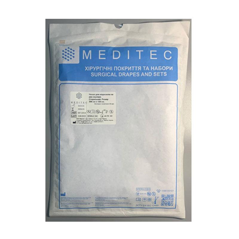 Чохол для мікроскопа на три окуляри. Стерильний. Розмір 205 см х 120 см «Meditec®». Матеріал, поліетилен 60 мкл